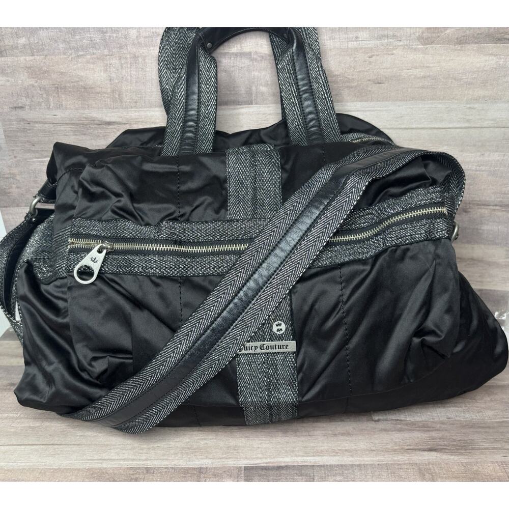 JUICY COUTURE woman's black Overnight/ Weekender travel Bag tote- baby bag-gym